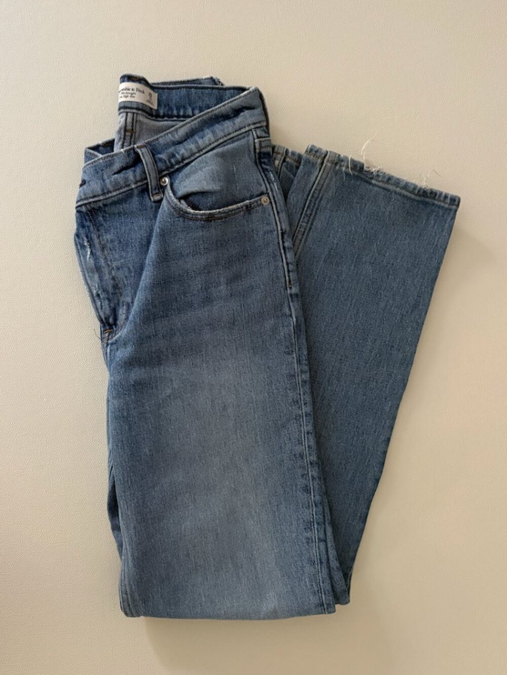 Abercrombie 90s Straight Ultra High Rise Jeans Blue Size 25